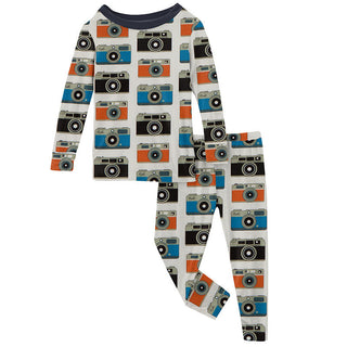 KicKee Pants Print Long Sleeve Pajama Set - Moms Camera