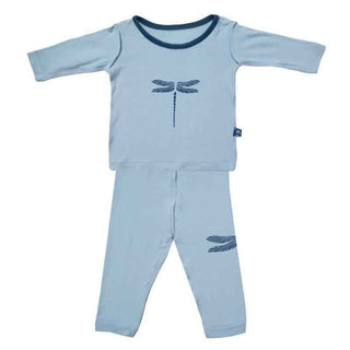 KicKee Pants Print Long Sleeve Pajama Set, Pond with Dragonfly