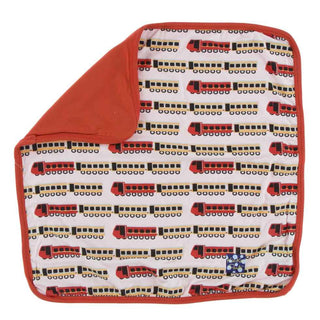 KicKee Pants Print Lovey Blanket Blanket - Natural Indian Train, One Size