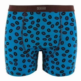 Men's Print Bamboo Boxer Brief, Amazon Coffee Beans KicKee Pants Size: Small
