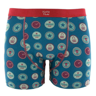 Print Men's Boxer Brief, Soda Pop Caps KicKee Pants Size: Extra Small