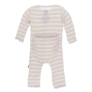 KicKee Pants Print Muffin Ruffle Coverall with Zipper - Everyday Heroes Sweet Stripe