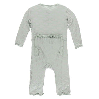 Print Bamboo Muffin Ruffle Coverall with Zipper - Iridescent Mermaid Scales Baby & Toddler Sleepwear
