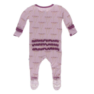 KicKee Pants Print Muffin Ruffle Footie with Snaps - Cooksonia