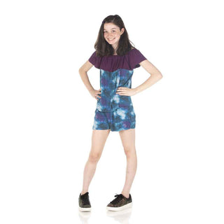 KicKee Pants Print Off-Shoulder Outfit Set - Wine Grapes Galaxy