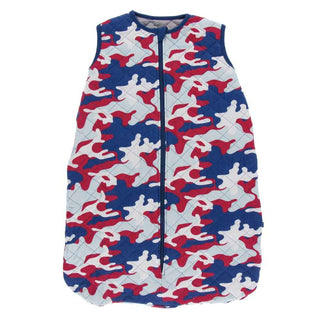 KicKee Pants Print Quilted Sleeping Bag - Flag Red Military/Feather Heroes in the Air