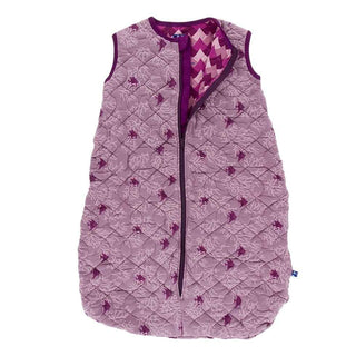 Print Bamboo Quilted Sleeping Bag - Pegasus Coral Fans/Melody Waves KicKee Pants Size: 0-6 Months