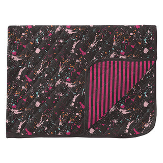 KicKee Pants Print Quilted Throw Blanket - Awesome Stripe & Calypso Splatter Paint