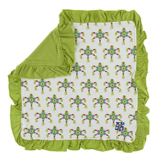 Print Ruffle Bamboo Lovey - Natural Pinata, One SizeKicKee PantsSize: One Size