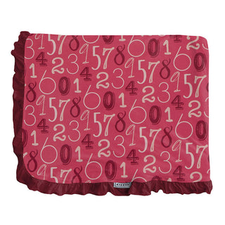 KicKee Pants Print Ruffle Double Layer Throw Blanket - Taffy Math - One Size