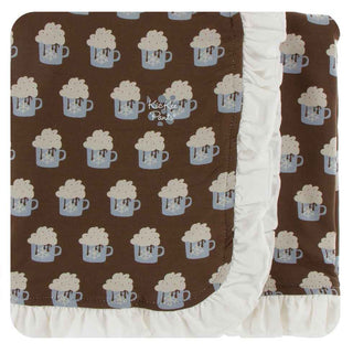 KicKee Pants Print Ruffle Stroller Blanket - Hot Cocoa, One Size