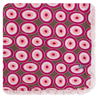 KicKee Pants Print Ruffle Toddler Blanket - Falcon Agate Slices, One Size