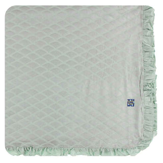 Print Ruffle Toddler Blanket - Iridescent Mermaid Scales, One Size KicKee Pants