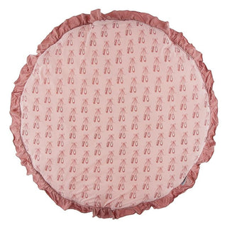KicKee Pants Print Sherpa-Lined Ruffle Fluffle Playmat - Baby Rose Ballet, One Size