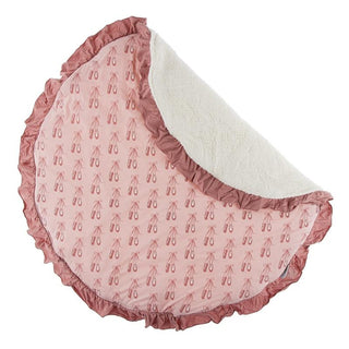 KicKee Pants Print Sherpa-Lined Ruffle Fluffle Playmat - Baby Rose Ballet, One Size