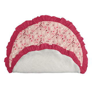 KicKee Pants Print Sherpa-Lined Ruffle Fluffle Playmat - Peach Blossom Music Class - One Size