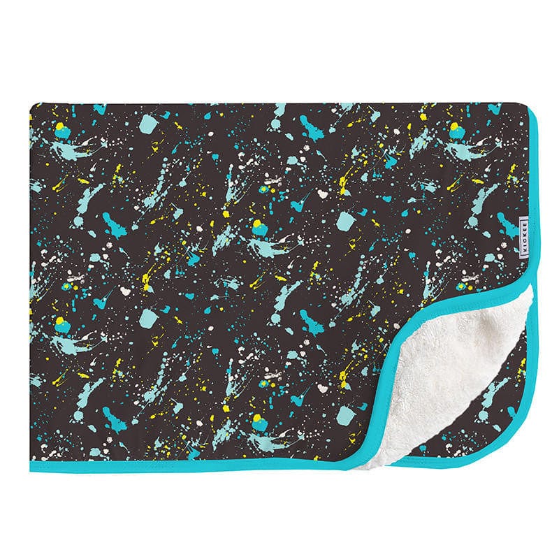 Kickee Pants Sherpa Lined Throw Blanket Confetti Splatter Paint