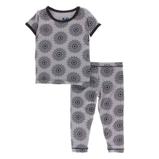 KicKee Pants Print Short Sleeve Pajama Set - Feather Mandala