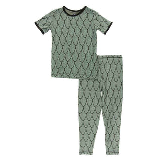 KicKee Pants Print Short Sleeve Pajama Set - Midnight Feathers
