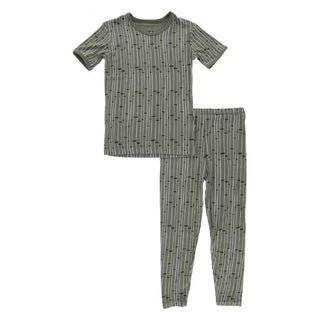 KicKee Pants Print Short Sleeve Pajama Set - Succulent Bamboo