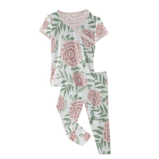 KicKee Pants Print Short Sleeve Scallop Kimono Pajama Set - Fresh Air Florist