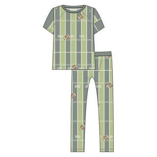 Print Short Sleeve Sport Pajama Set - Football KicKee Pants Size: 2T