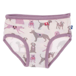KicKee Pants Print Single Girls Underwear - Macaroon Canine First Responders