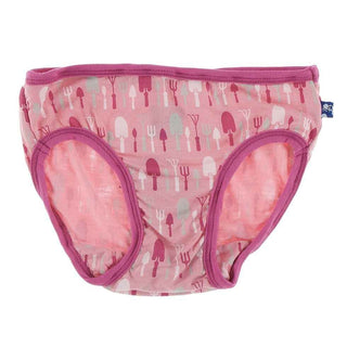 Print Bamboo Single Underwear - Strawberry Garden Tools KicKee Pants Size: 2T-3T