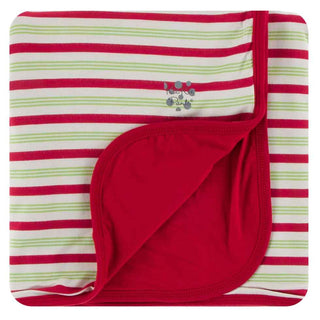 KicKee Pants Print Stroller Blanket - 2020 Candy Cane Stripe, One Size