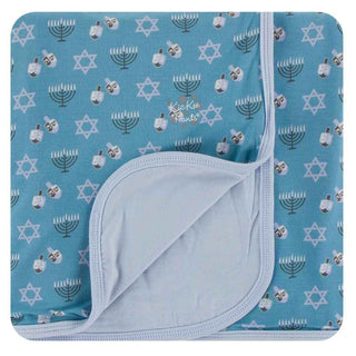 KicKee Pants Print Stroller Blanket - Blue Moon Hanukkah, One Size