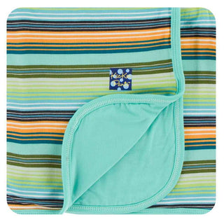 KicKee Pants Print Stroller Blanket - Cancun Glass Stripe, One Size