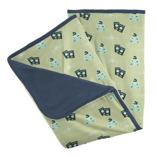KicKee Pants Print Stroller Blanket - Field Green Travel Guide, One Size