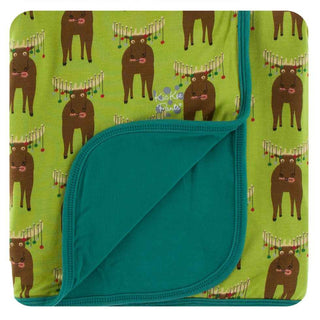 KicKee Pants Print Stroller Blanket - Meadow Bad Moose, One Size