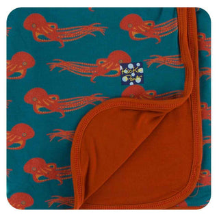 KicKee Pants Print Stroller Blanket - Oasis Octopus, One Size
