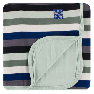 KicKee Pants Print Stroller Blanket - Zoology Stripe, One Size
