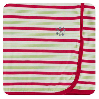 KicKee Pants Print Swaddling Blanket - 2020 Candy Cane Stripe, One Size