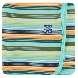 KicKee Pants Print Swaddling Blanket - Cancun Glass Stripe, One Size