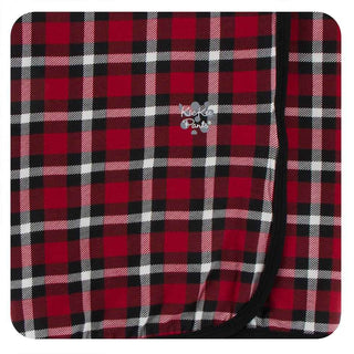 KicKee Pants Print Swaddling Blanket - Crimson 2020 Holiday Plaid, One Size