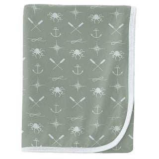 KicKee Pants Print Swaddling Blanket - Lily Pad Captain and Crew, One Size
