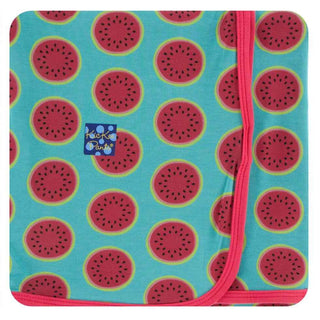 KicKee Pants Print Swaddling Blanket - Neptune Watermelon, One Size