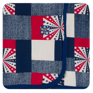 Print Bamboo Swaddling Blanket - Patchwork, One Size KicKee Pants Size: One Size