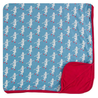 KicKee Pants Print Toddler Blanket - Blue Moon Ice Skater, One Size