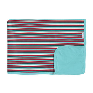 KicKee Pants Print Toddler Blanket, Christmas Stripe - One Size WCA22