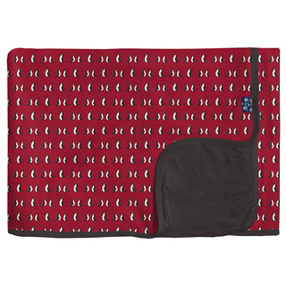 KicKee Pants Print Toddler Blanket, Crimson Penguins - One Size