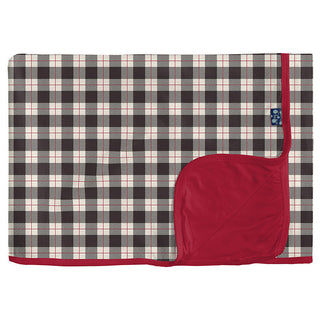 KicKee Pants Print Toddler Blanket, Midnight Holiday Plaid - One Size