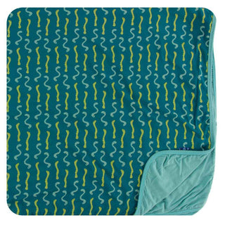 KicKee Pants Print Toddler Blanket - Oasis Worms, One Size