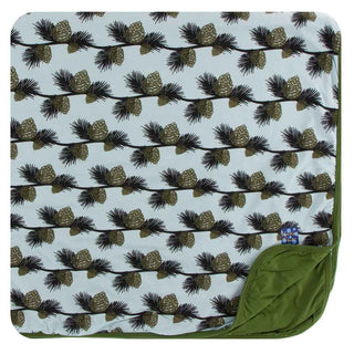 KicKee Pants Print Toddler Blanket - Spring Sky Pine Cones, One Size