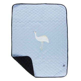 KicKee Pants Quilted Stroller Blanket with Applique - Pond Emu, One Size