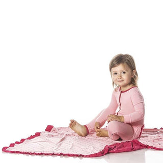 KicKee Pants Ruffle Toddler Blanket - Lotus Cherries and Blossoms