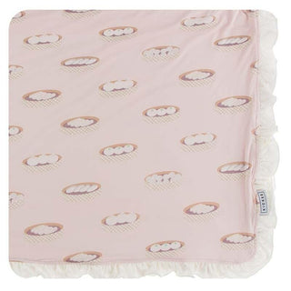 KicKee Pants Ruffle Toddler Blanket - Macaroon Dim Sum